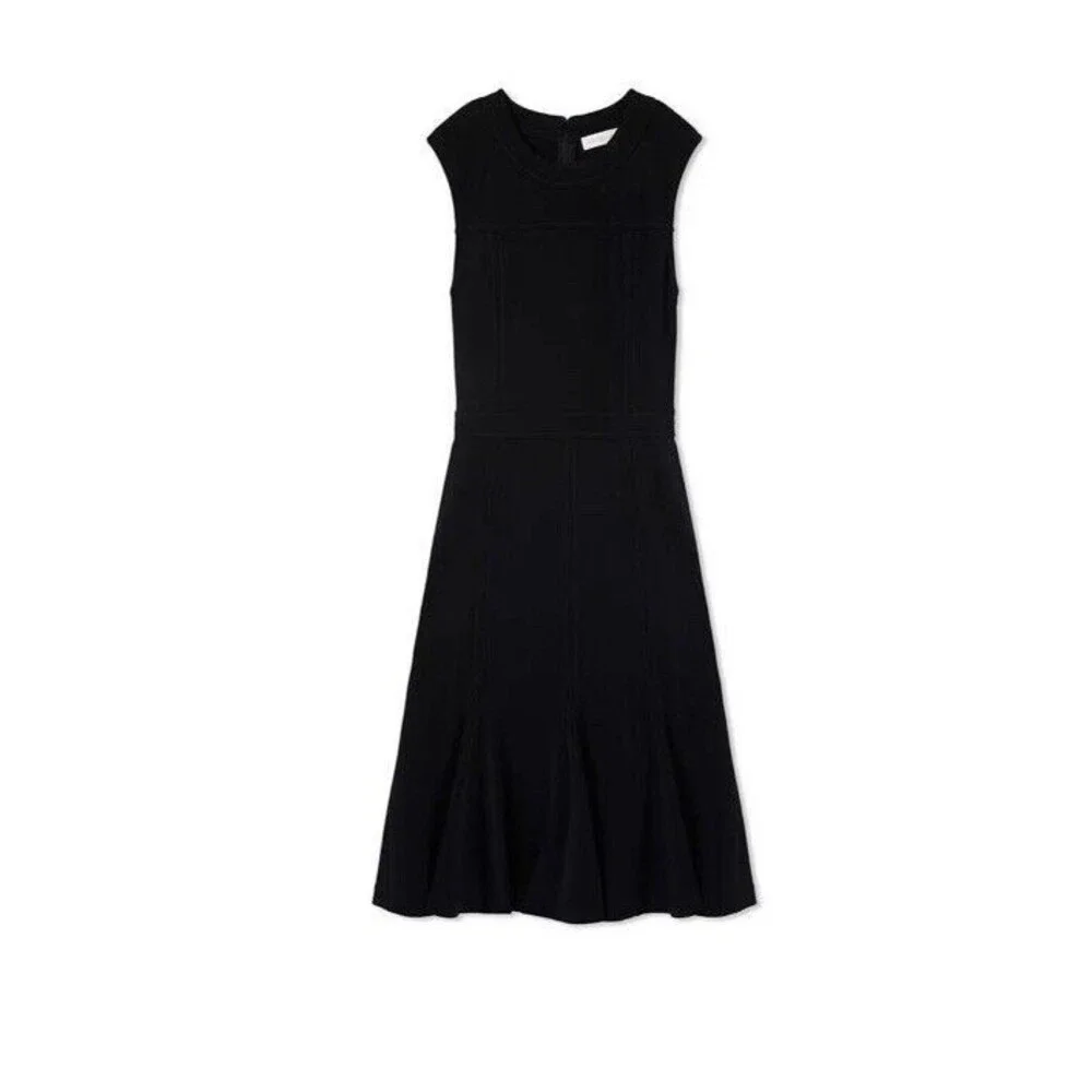 TORY BURCH AUBREY BLACK MIDI DRESS Wedding Guest Cocktail